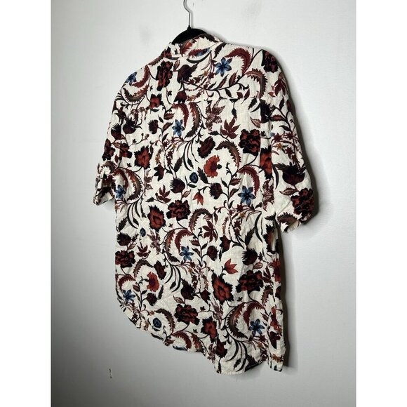 Jogal Hawaiian Shirt Mens Short Sleeve Button Up Red Floral Print Size XL - Picture 5 of 9